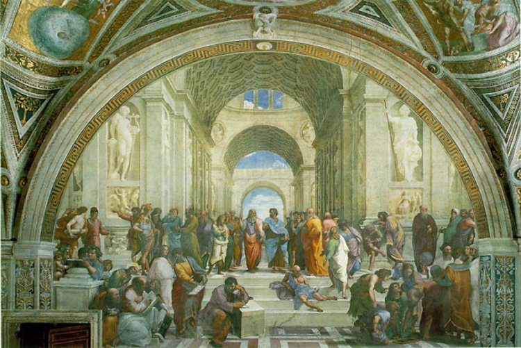 La escuela de Atenas, del artista Rafael