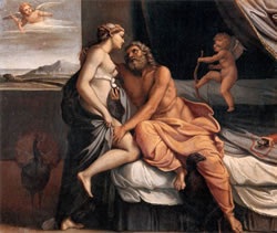 Zeus y Hera en un cuadro estupendo