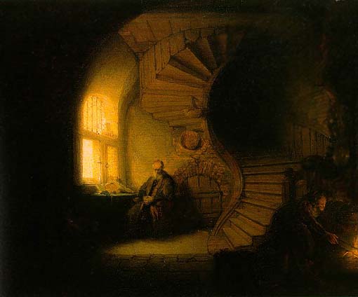 Filosofo in meditazione, de Rembrandt